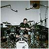 Bob and his big drum set. His Mom is so cool.